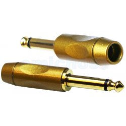 63MM GM Pro.fi.con metallic golden plated 6.3mm 2p mono male plug άριστης ποιότητας επίχρυσο αρσενικό μεταλλικό φις